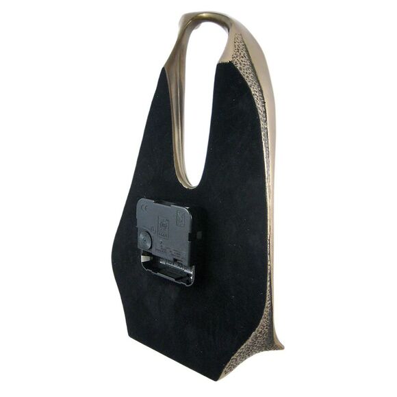 Cool Bronze Finish Melted Desk Clock Table Mantel Dali - Picture 3 of 4